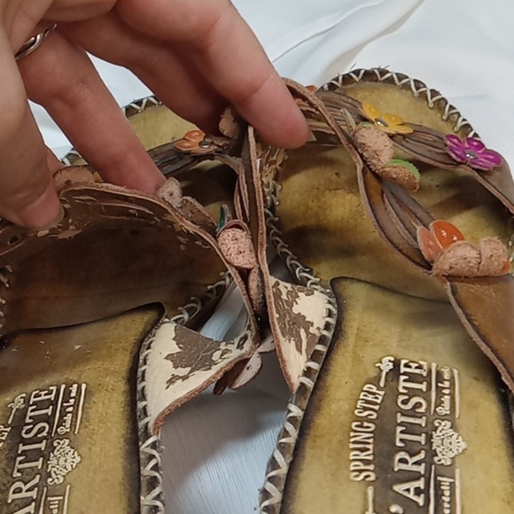 L'artiste by spring step heeled floral sandal size 37 - Picture 6 of 7